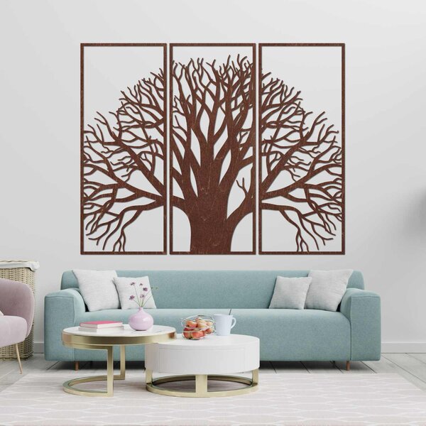 Strom života – Trojdielna drevená nástenná dekorácia konáre | SUBI: Preglejka Topoľ - Honey 3071 78 x 40 cm 3787-84477 PR0190 3 pieces
