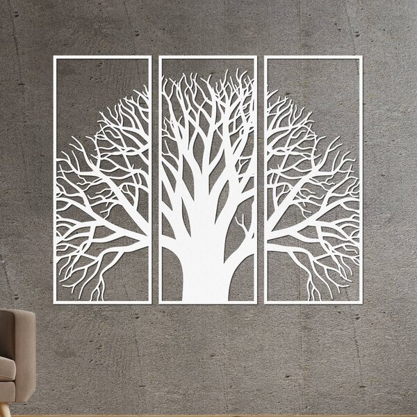 Strom života – Trojdielna drevená nástenná dekorácia konáre | SUBI: Preglejka Topoľ - Honey 3071 78 x 40 cm 3787-84477 PR0190 3 pieces