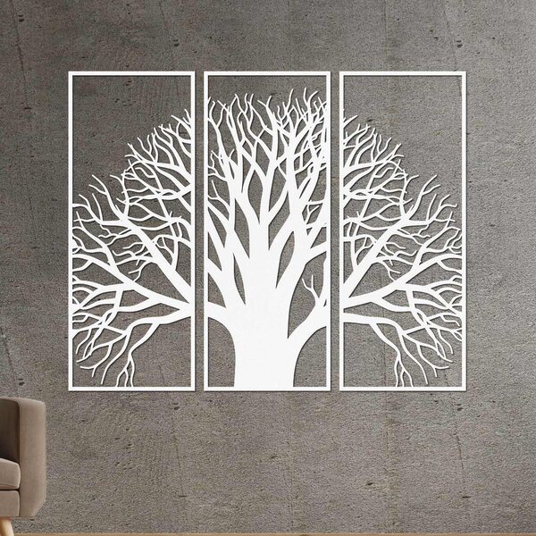 Strom života – Trojdielna drevená nástenná dekorácia konáre | SUBI: Preglejka Topoľ - Honey 3071 78 x 40 cm 3787-84477 PR0190 3 pieces