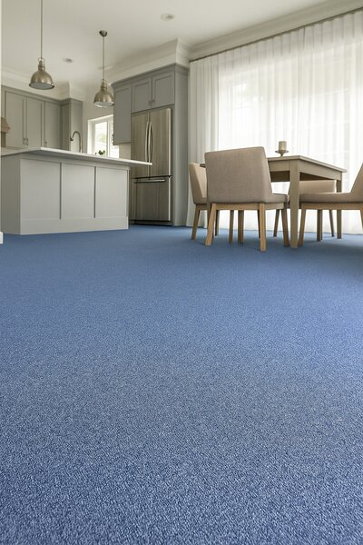 Tapibel , Metrážny koberec Cobalt SDN 64061 - AB svetlo modrý, záťažový, na mieru, šíře 4m, modrá, ab (mriežka), chodba / predsieň