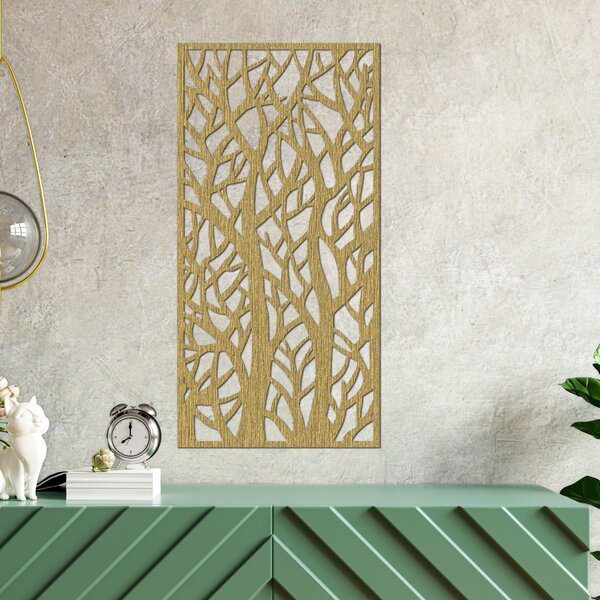 Dekoratívny panel obraz lesné siluety - LÝDIO: Preglejka Topoľ - Honey 3071 40 x 20 cm 3795-85999 PR0184