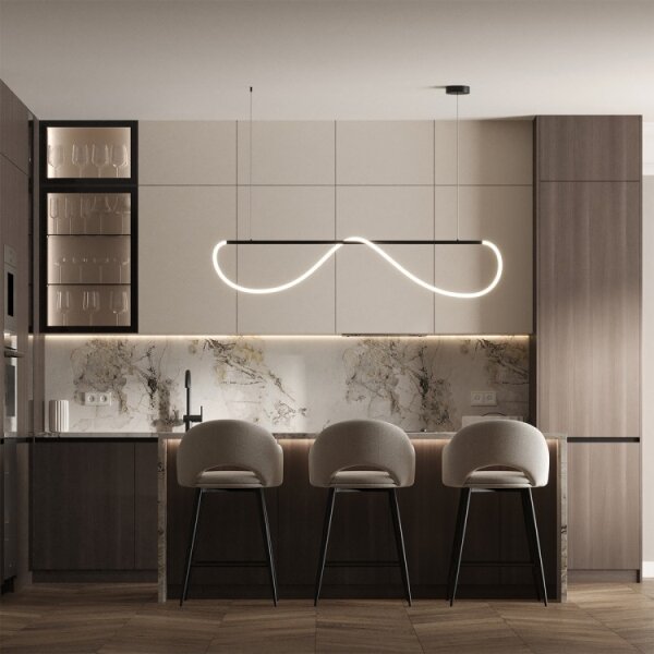 LED luster na lanku MELECA LED/36W/230V 3000/4000/6000K 160 cm čierna
