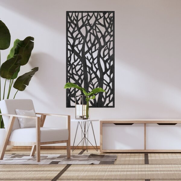 Dekoratívny panel obraz lesné siluety - LÝDIO: Preglejka Topoľ - Honey 3071 40 x 20 cm 3795-85999 PR0184