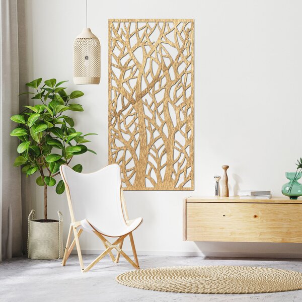 Dekoratívny panel obraz lesné siluety - LÝDIO: Preglejka Topoľ - Honey 3071 40 x 20 cm 3795-85999 PR0184