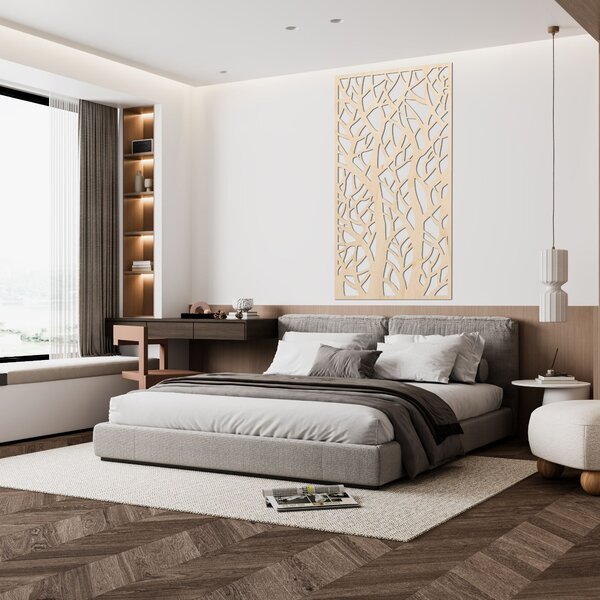 Dekoratívny panel obraz lesné siluety - LÝDIO: Preglejka Topoľ - Honey 3071 40 x 20 cm 3795-85999 PR0184