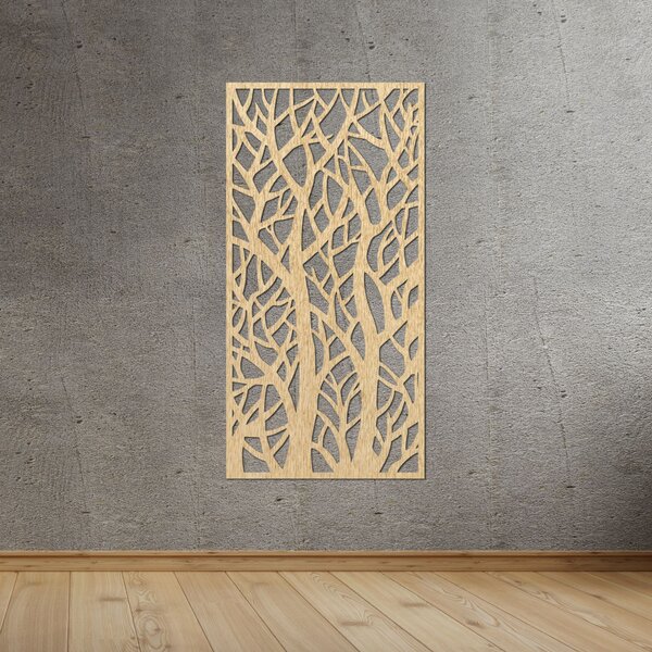 Dekoratívny panel obraz lesné siluety - LÝDIO: Preglejka Topoľ - Honey 3071 40 x 20 cm 3795-85999 PR0184