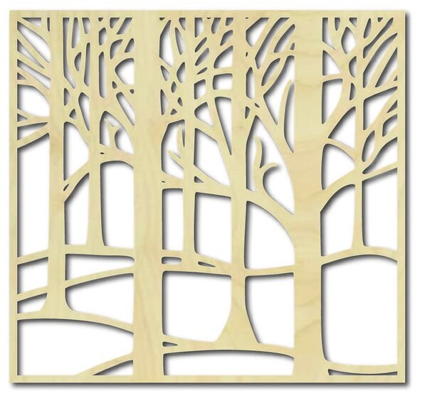 Obraz na stenu vyrezávaný z drevenej preglejky Topoľ LUBELA STROM: Prírodná preglejka - Topoľ natural Rozmer 20 x 20 cm 3791-38056 PR0186 HEU+