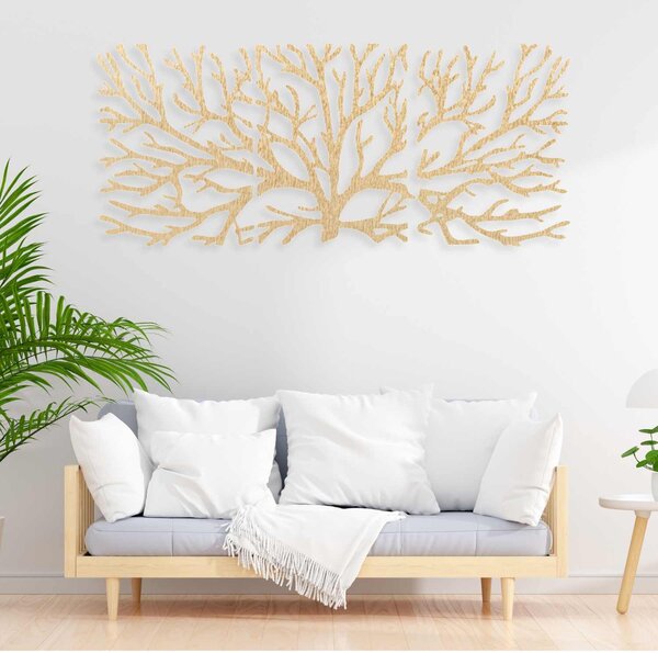 Trojdielna dekorácia na stenu konáre | MAVAMF: Preglejka Topoľ - Čierna 32 x 80 cm 3799-82351 PR0200 3 piecess