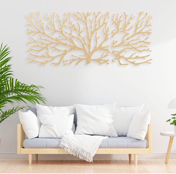 Trojdielna dekorácia na stenu konáre | MAVAMF: Preglejka Topoľ - Čierna 32 x 80 cm 3799-82351 PR0200 3 piecess