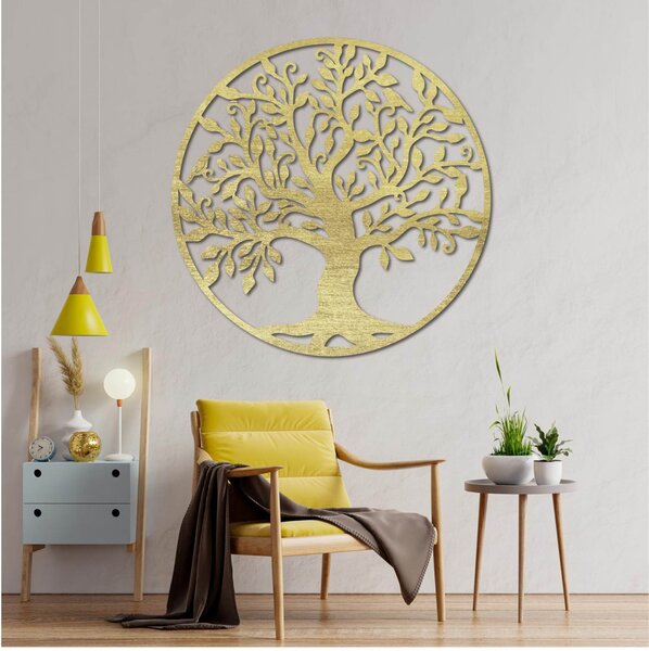 Drevený obraz na stenu - Strom života symbolizuje rast: Preglejka Topoľ - Honey 3071 20 cm 3805-79584 FB-PR0206