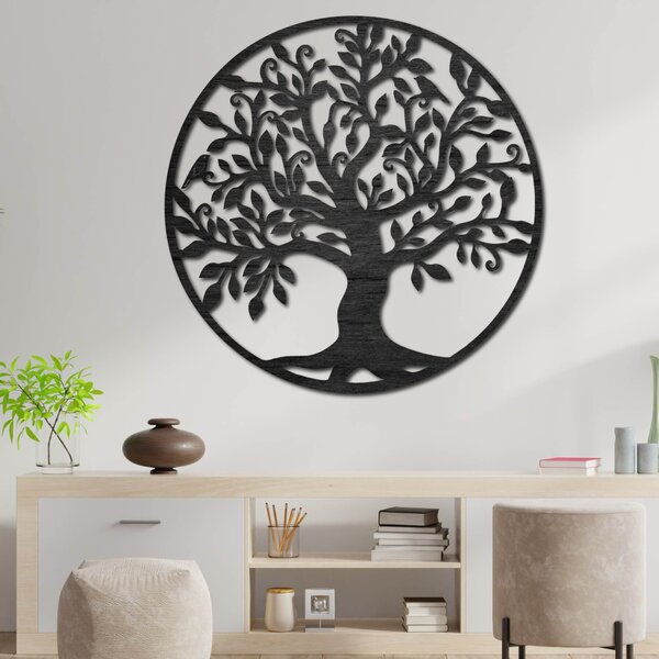 Drevený obraz na stenu - Strom života symbolizuje rast: Preglejka Topoľ - Honey 3071 20 cm 3805-79584 FB-PR0206