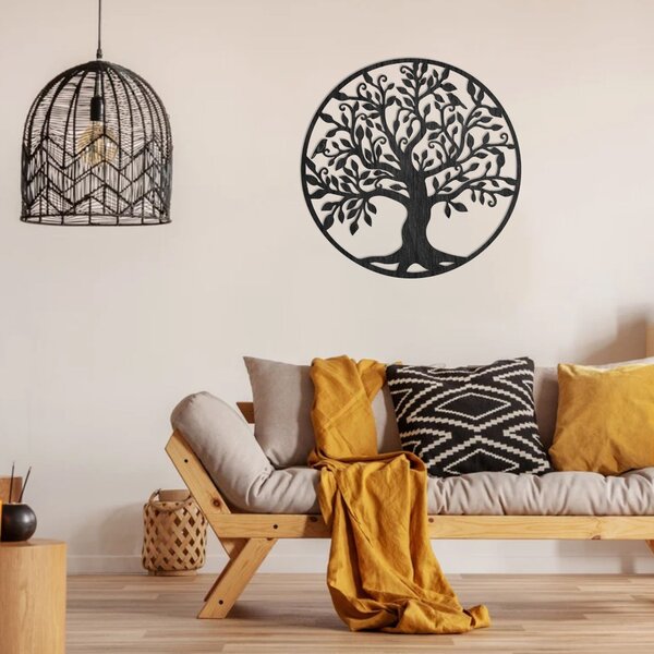 Drevený obraz na stenu - Strom života symbolizuje rast: Preglejka Topoľ - Honey 3071 20 cm 3805-79584 FB-PR0206
