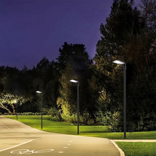 Brilagi-LED Vonkajšie svietidlo so stĺpom a 3 m káblom URBANLIGHT LED/100W/230V čierne IP65