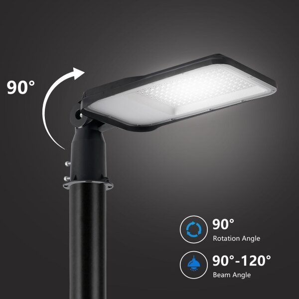 Brilagi-LED Vonkajšie svietidlo so stĺpom a 3 m káblom URBANLIGHT LED/100W/230V čierne IP65