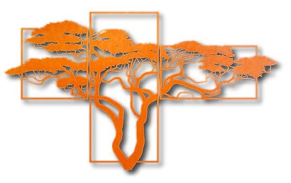 Trojdielny drevený obraz bonsai - SKALICEF: Prírodná preglejka - Topoľ natural 40 x 33 cm 3824-39739 PR0219 3 piecess