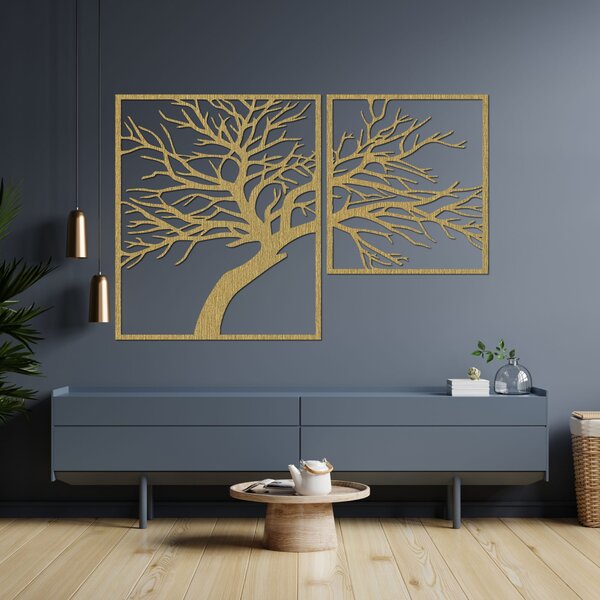 Viacdielny drevený obraz s motívom stromu | TERCHA: Preglejka Topoľ - Honey 3071 60 x 40 cm 3828-84637 PR0221