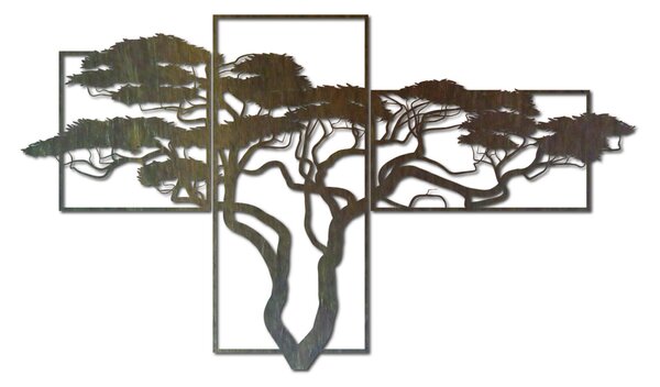 Trojdielny drevený obraz bonsai - SKALICEF: Prírodná preglejka - Topoľ natural 40 x 33 cm 3824-39739 PR0219 3 piecess