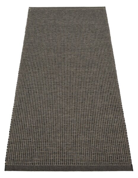 Antracitový vnútorný a vonkajší behúň 70x180 cm Emm Black Linen – Pappelina