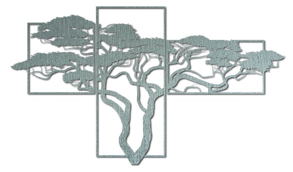 Trojdielny drevený obraz bonsai - SKALICEF: Prírodná preglejka - Topoľ natural 40 x 33 cm 3824-39739 PR0219 3 piecess
