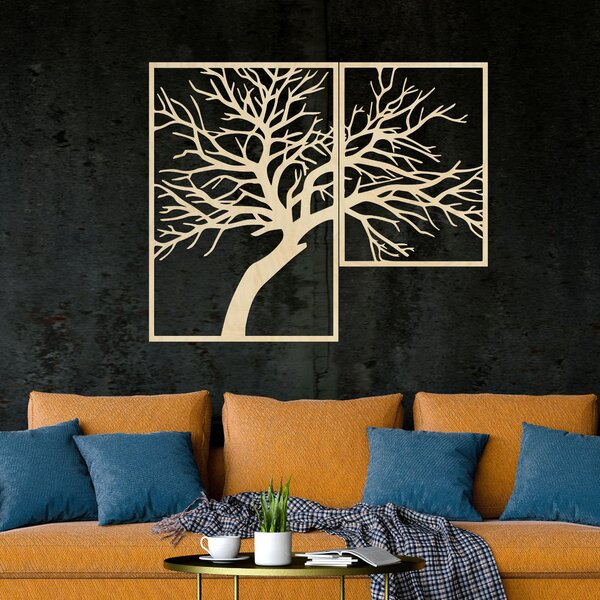 Viacdielny drevený obraz s motívom stromu | TERCHA: Preglejka Topoľ - Honey 3071 60 x 40 cm 3828-84637 PR0221