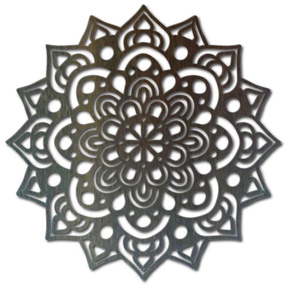 Moderný obraz na stenu kvet života - MARTAI: Preglejka - Zelená (moridlo) Rozmer 20 cm 3831-40245 PR0225 HEU+