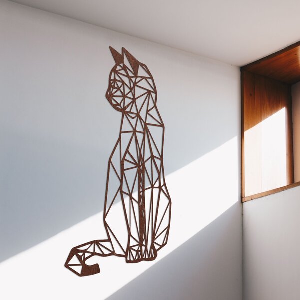 Geometrický obraz mačka - CILLAL: Preglejka Topoľ - Honey 3071 40 x 23 cm 3832-97516 PR0226