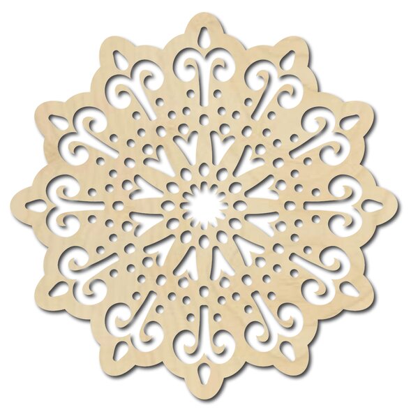 Mandala obraz na stenu – Dekor s duchovnou hĺbkou - BELFON: Prírodná preglejka - Topoľ natural Rozmer 20 cm 3829-40099 PR0223 HEU+
