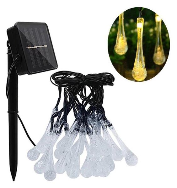 LED solárny reťazec so súmrakovým senzorom 20xLED/0,72W/1,2V 600 mAh 4,7m IP44
