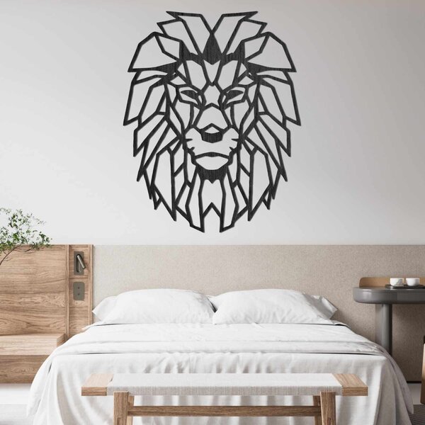 Drevená dekorácia na stenu geometrická silueta leva - LEONIS: Preglejka Topoľ - Honey 3071 20 x 25 cm 3834-98181 PR0227