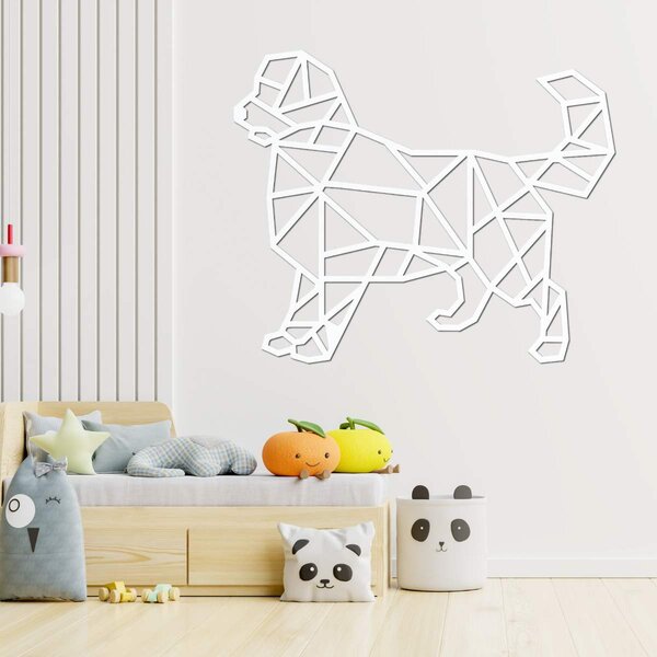 Vyrezávaný geometrický obraz na stenu pes - HAFFO: Preglejka Topoľ - bez povrchovej úpravy 42 x 32 cm 3837-104981 PR0230