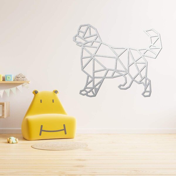 Vyrezávaný geometrický obraz na stenu pes - HAFFO: Preglejka Topoľ - bez povrchovej úpravy 42 x 32 cm 3837-104981 PR0230