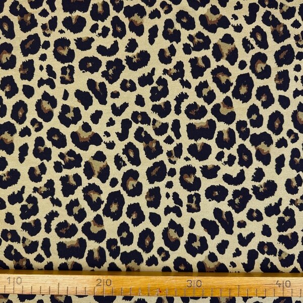 Metráž Teplákovina digital - Leopard na khaki