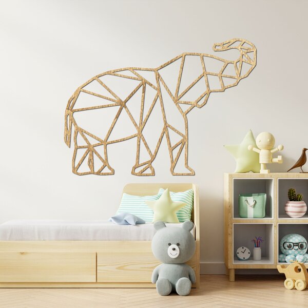 Obraz na stenu Geometrický tvar slona - FELVINA: Preglejka Topoľ - Honey 3071 50 x 35 cm 3843-82556 PR0236