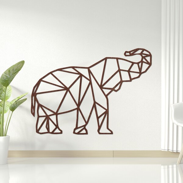 Obraz na stenu Geometrický tvar slona - FELVINA: Preglejka Topoľ - Honey 3071 50 x 35 cm 3843-82556 PR0236