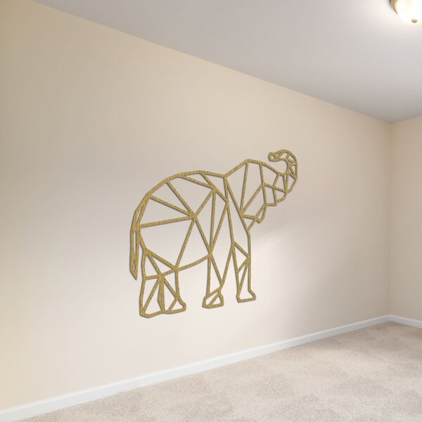 Obraz na stenu Geometrický tvar slona - FELVINA: Preglejka Topoľ - Honey 3071 50 x 35 cm 3843-82556 PR0236