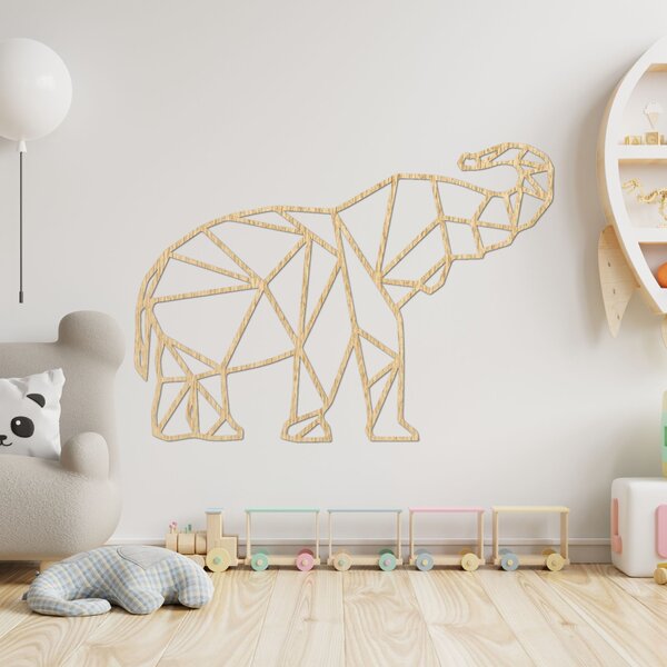 Obraz na stenu Geometrický tvar slona - FELVINA: Preglejka Topoľ - Honey 3071 50 x 35 cm 3843-82556 PR0236