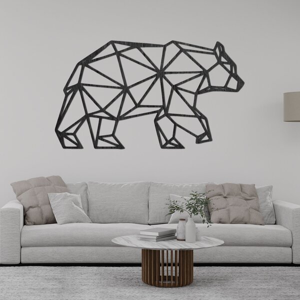 Geometrická drevená dekorácia na stenu medveď - URSUS: Preglejka Topoľ - Honey 3071 50 x 29 cm 3847-94986 PR0240