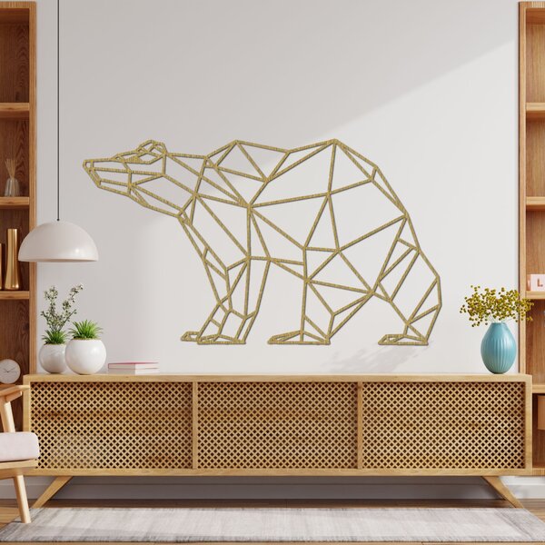 Drevený obraz na stenu medveď | BRUBO: Preglejka Topoľ - Honey 3071 60 x 34 cm 3851-83104 PR0244