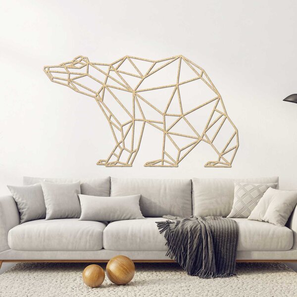 Drevený obraz na stenu medveď | BRUBO: Preglejka Topoľ - Honey 3071 60 x 34 cm 3851-83104 PR0244