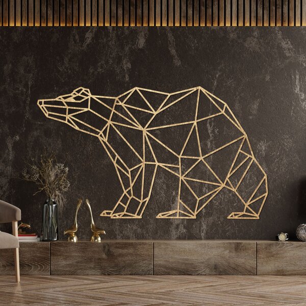 Drevený obraz na stenu medveď | BRUBO: Preglejka Topoľ - Honey 3071 60 x 34 cm 3851-83104 PR0244