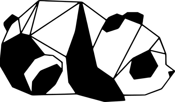 Vyrezávaný obraz na stenu panda - TUFUK: Prírodná preglejka - Topoľ natural 40 x 23 cm 3850-41053 PR0242 HEU+