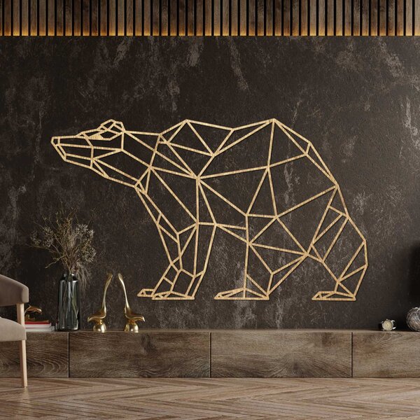 Drevený obraz na stenu medveď | BRUBO: Preglejka Topoľ - Honey 3071 60 x 34 cm 3851-83104 PR0244