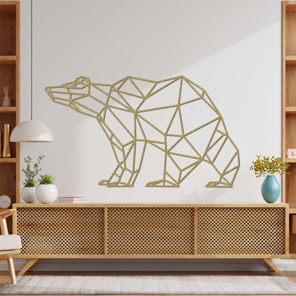 Drevený obraz na stenu medveď | BRUBO: Preglejka Topoľ - Honey 3071 60 x 34 cm 3851-83104 PR0244