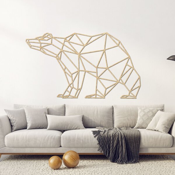 Drevený obraz na stenu medveď | BRUBO: Preglejka Topoľ - Honey 3071 60 x 34 cm 3851-83104 PR0244