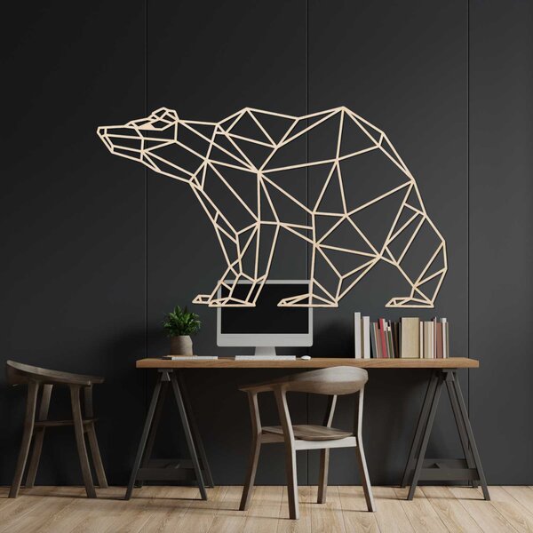 Drevený obraz na stenu medveď | BRUBO: Preglejka Topoľ - Honey 3071 60 x 34 cm 3851-83104 PR0244