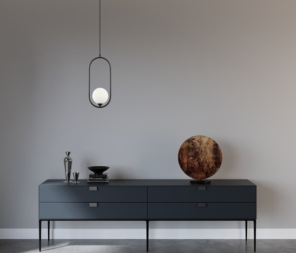 Italux PND-3965-1-BK závesné stropné svietidlo Lupus G9
