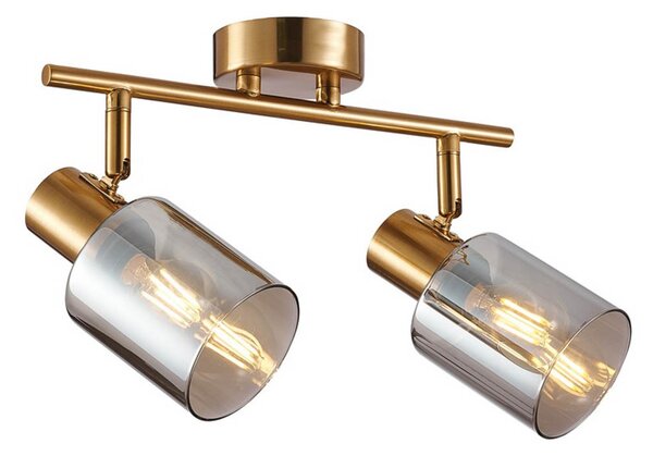 Italux SPL-65342-2-BRO-SG bodové stropné svietidlo Santia | 2x40W E14