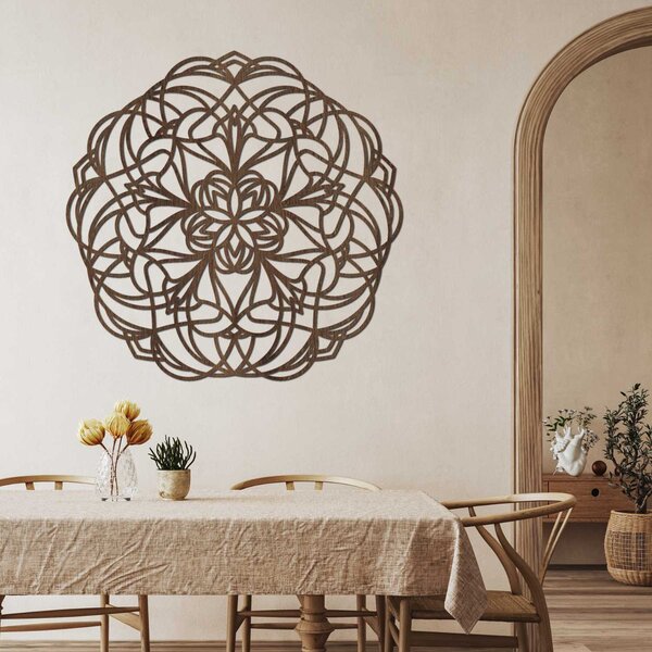 Jedinečná dekorácia na stenu mandala pokoja | SERENA: Preglejka Topoľ - Honey 3071 20 cm 3856-92329 PR0250