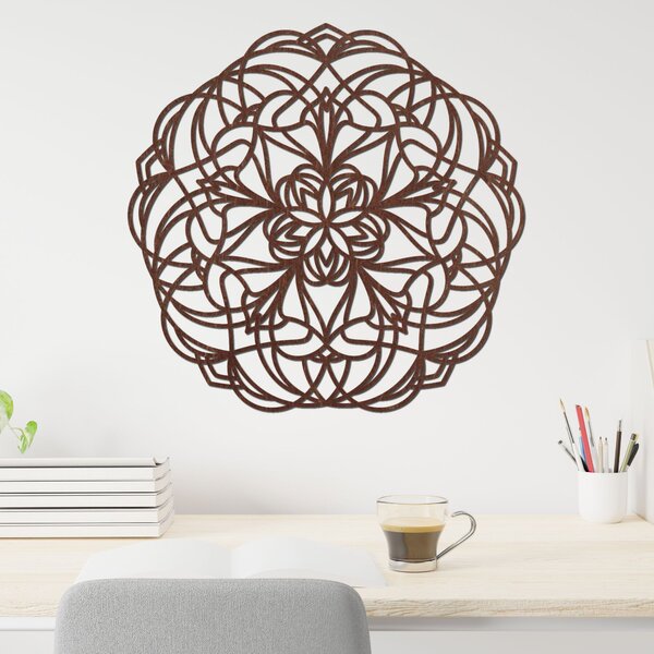 Jedinečná dekorácia na stenu mandala pokoja | SERENA: Preglejka Topoľ - Honey 3071 20 cm 3856-92329 PR0250
