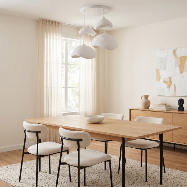 Brilagi - Závesný luster WABI SABI na lanku 4xE27/40W/230V pr. 90 cm, biely